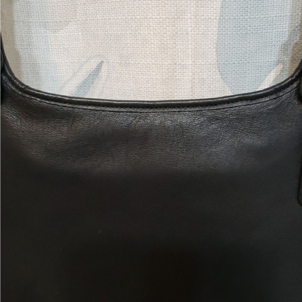 Vintage Coach Black Leather Slim Hippie Flap Costa Rica 9134 Crossbody Bag Purse - Picture 4 of 9